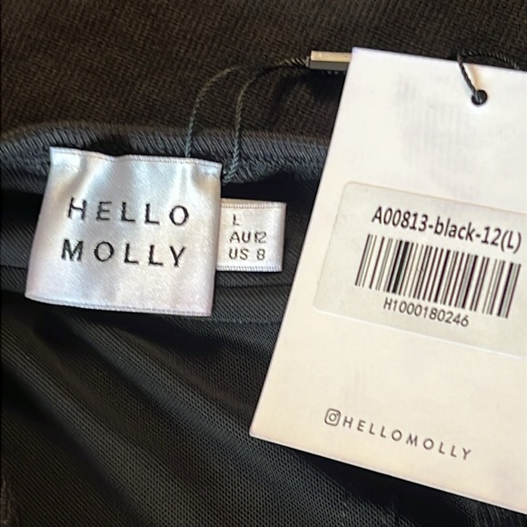 Hello Molly Can’t hold us Midi dress in black, size L, NWT - Picture 13 of 15